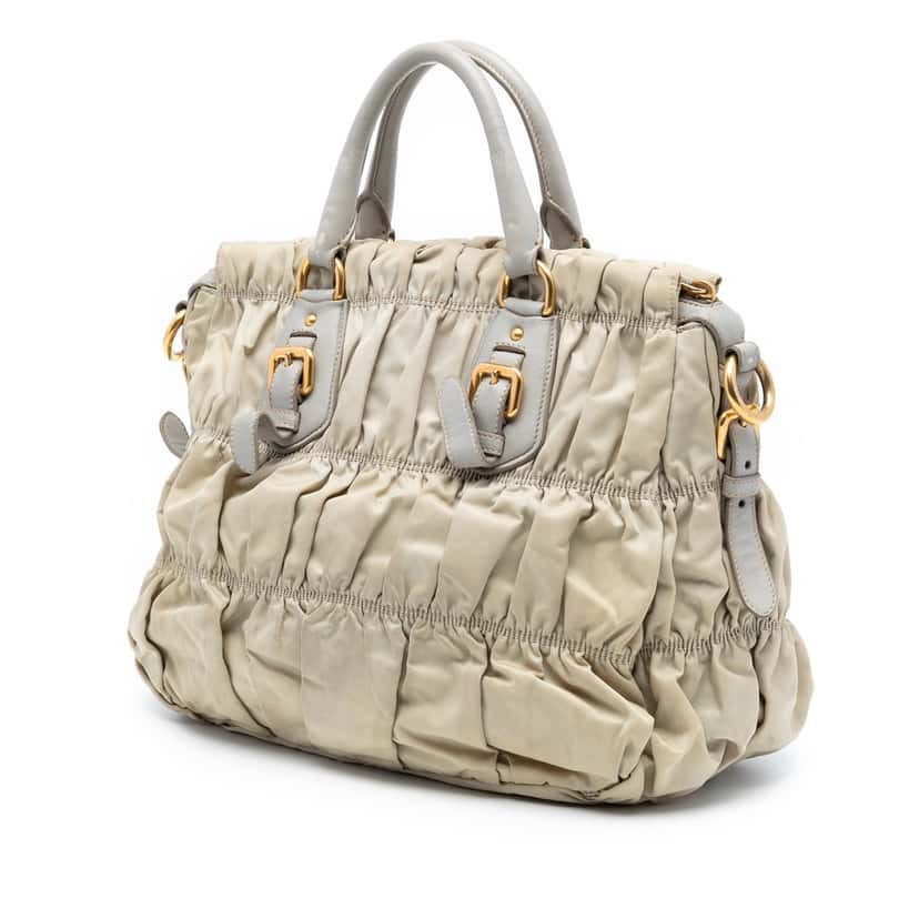Prada Tessuto Gaufre Satchel Brown Very good condition - Back View