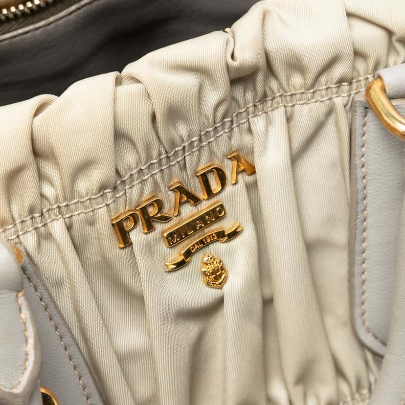 Prada Tessuto Gaufre Satchel Brown Very good condition - Box View