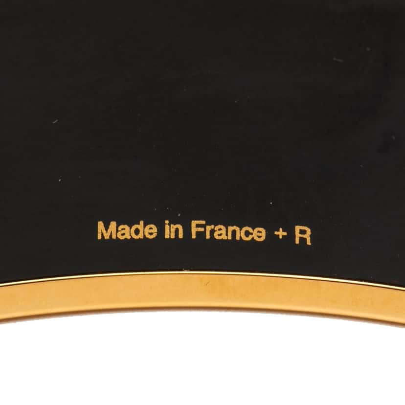 Hermès Wide Enamel Grand Apparat Bangle 65 White Very good condition - Box View