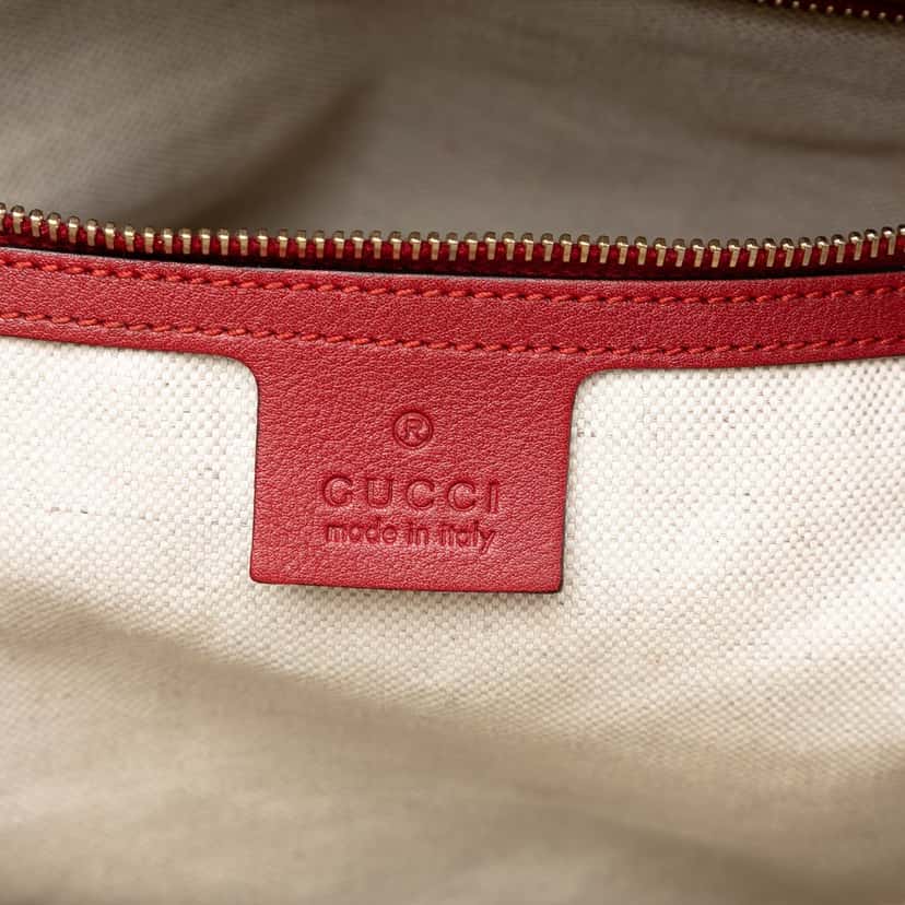 Gucci Large Microguccissima Patent Nice Dome Satchel Red Leather Very good condition - Box View