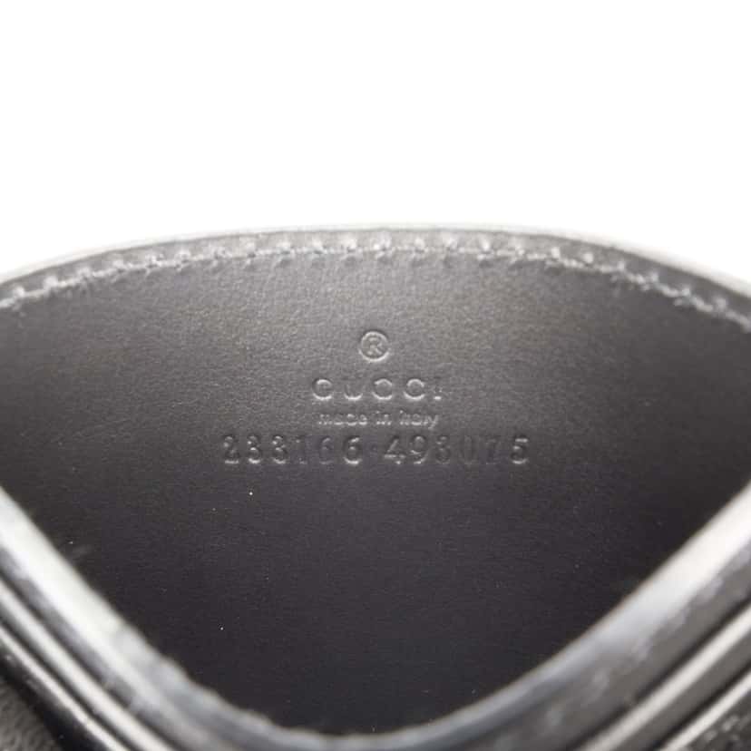 Gucci Guccissima Card Holder Black Leather Never worn, with tag - Box View