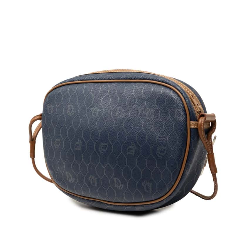 Dior Honeycomb Coated Canvas Crossbody Blue Very good condition - Back View