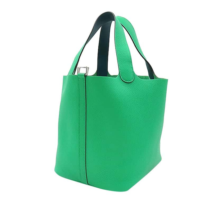 Hermès Clemence Picotin Lock 22 Green Leather Very good condition - Inside View