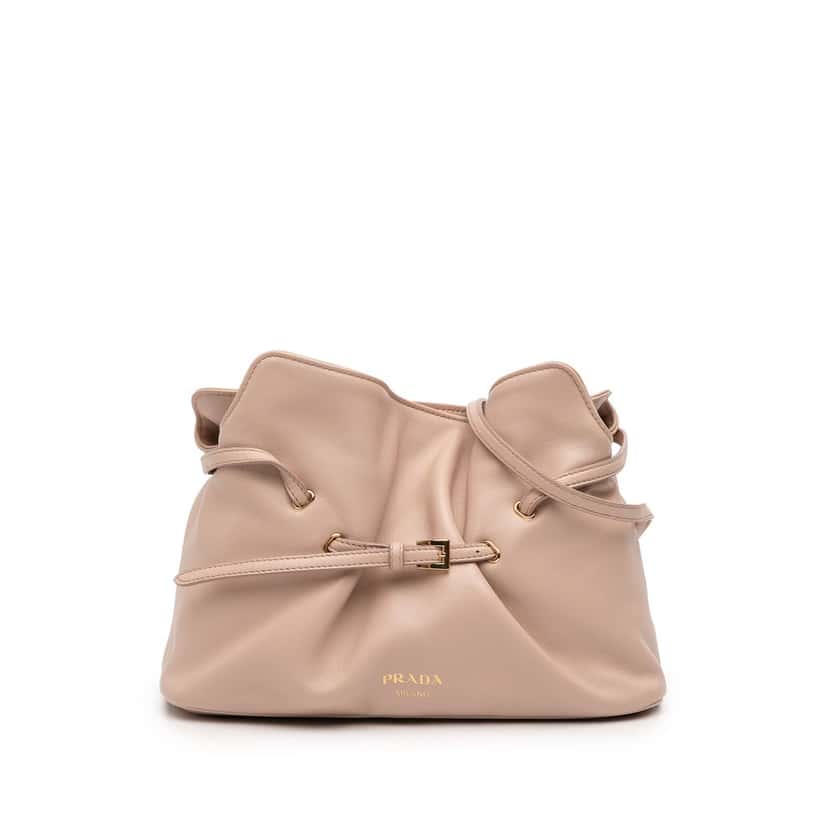 Prada Small Nappa Dada Shoulder Bag Pink Leather Very good condition - Front View