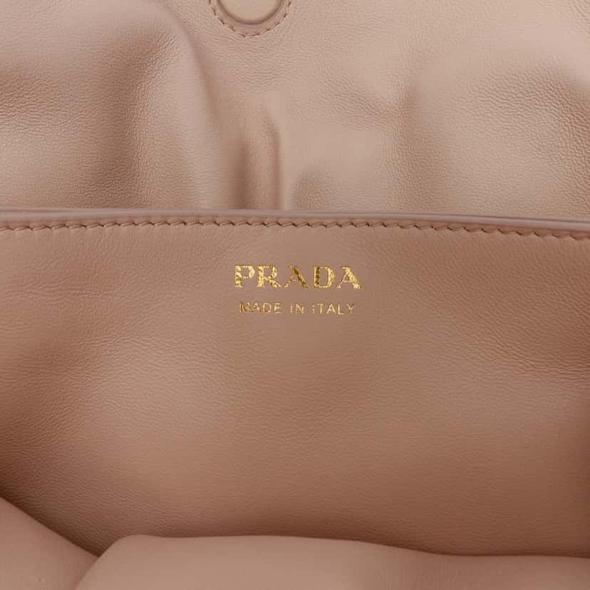 Prada Small Nappa Dada Shoulder Bag Pink Leather Very good condition - Box View