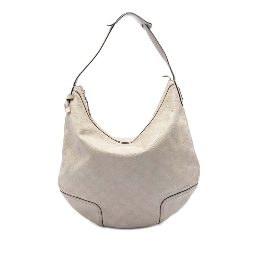 Gucci Large Guccissima Princy Hobo Beige Leather Very good condition - Front View