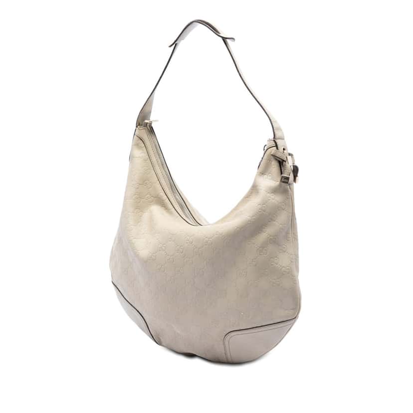 Gucci Large Guccissima Princy Hobo Beige Leather Very good condition - Back View