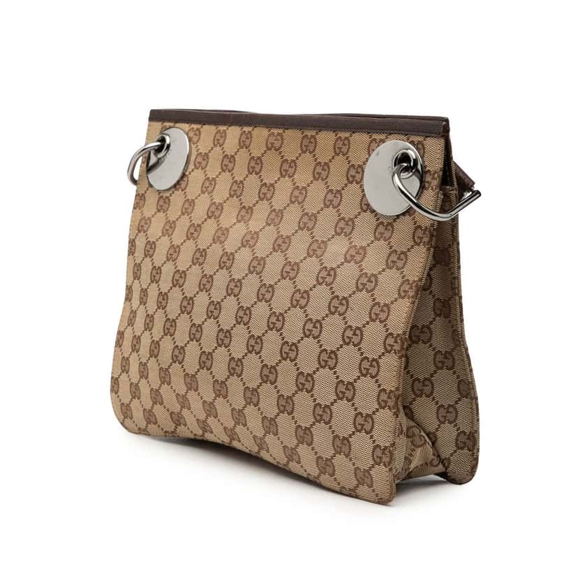 Gucci GG Canvas Eclipse Crossbody Beige Very good condition - Back View