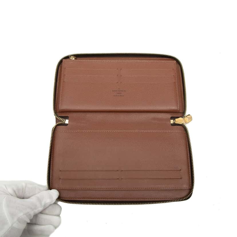 Louis Vuitton Monogram Zippy Organizer Wallet Brown Very good condition - Model View