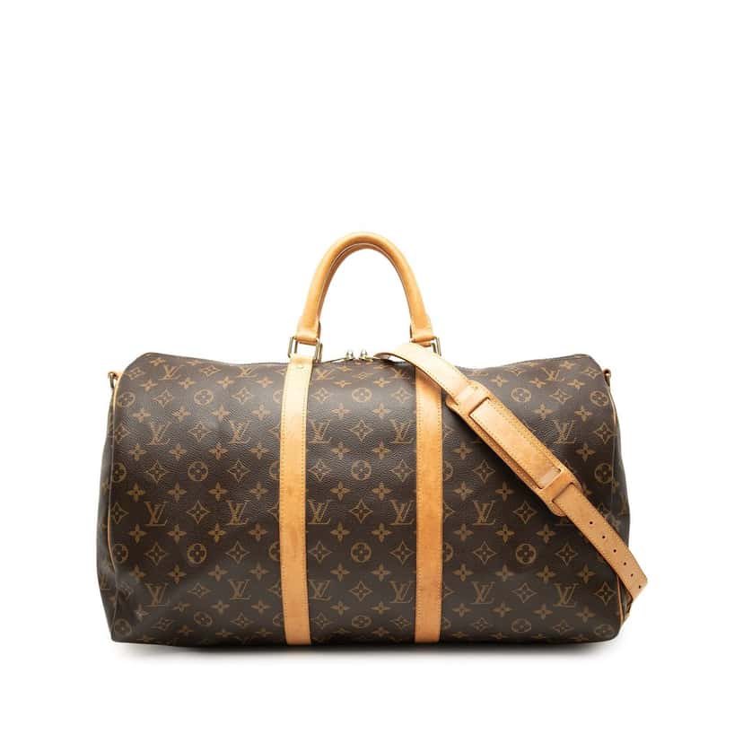 Louis Vuitton Monogram Keepall Bandouliere 50 Brown Very good condition - Front View