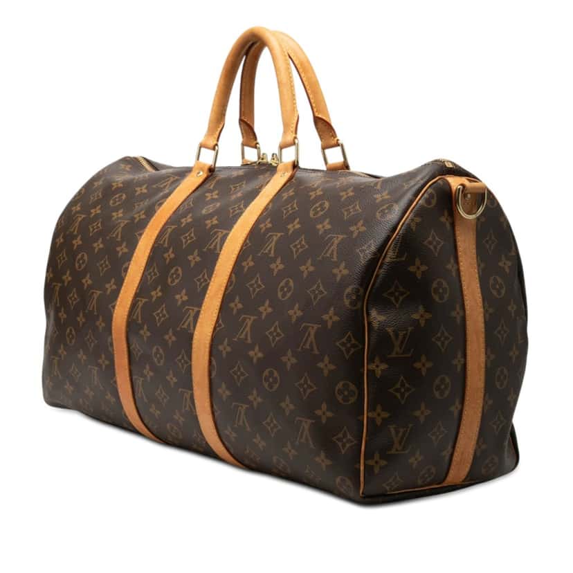 Louis Vuitton Monogram Keepall Bandouliere 50 Brown Very good condition - Back View