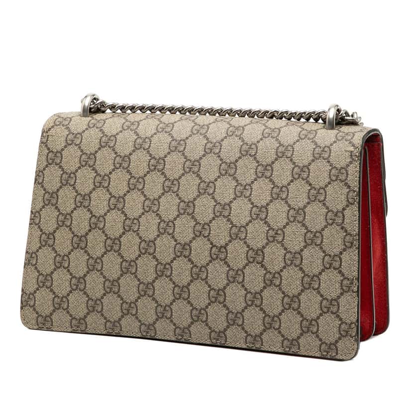 Gucci Medium GG Supreme Dionysus Shoulder Bag Beige Very good condition - Back View