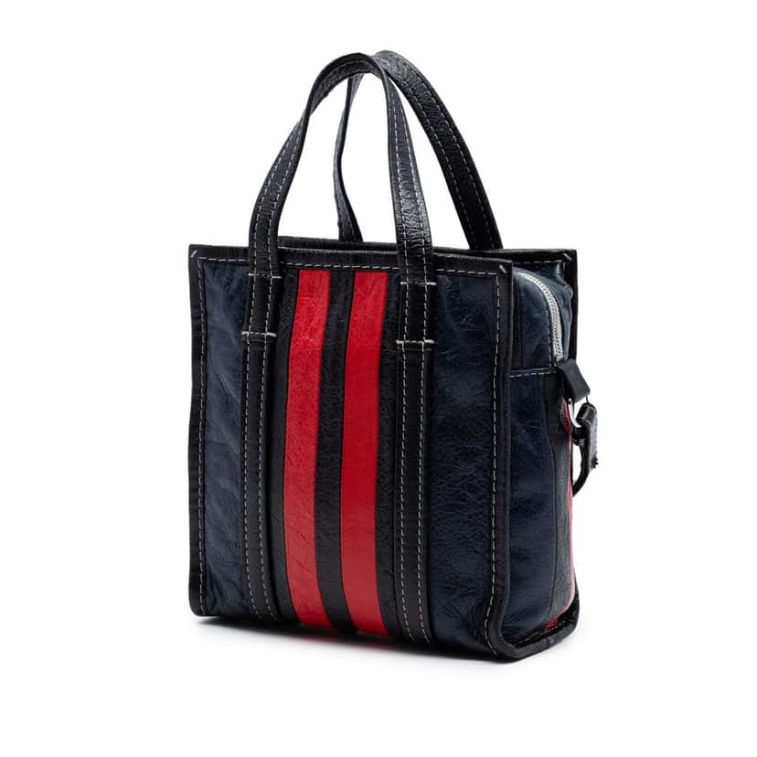 Balenciaga Lambskin Bazar Shopper Satchel XS Black Leather Very good condition - Back View