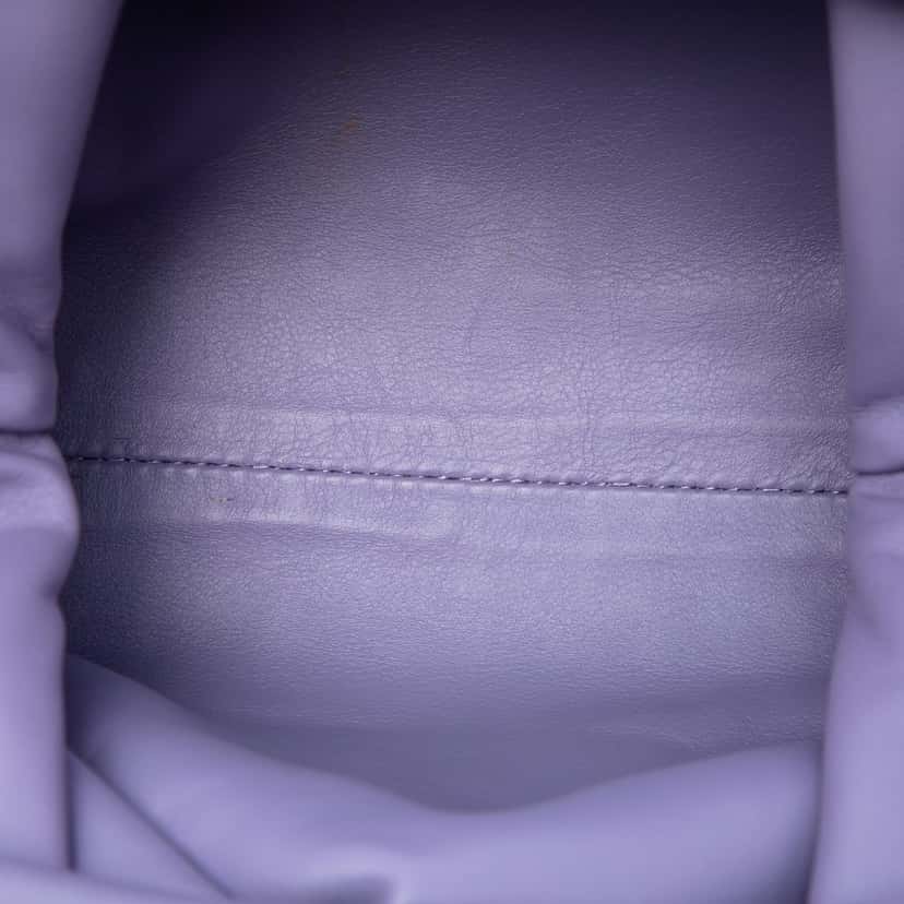 Bottega Veneta Lambskin The Mini Pouch Crossbody Purple Leather Very good condition - Model View