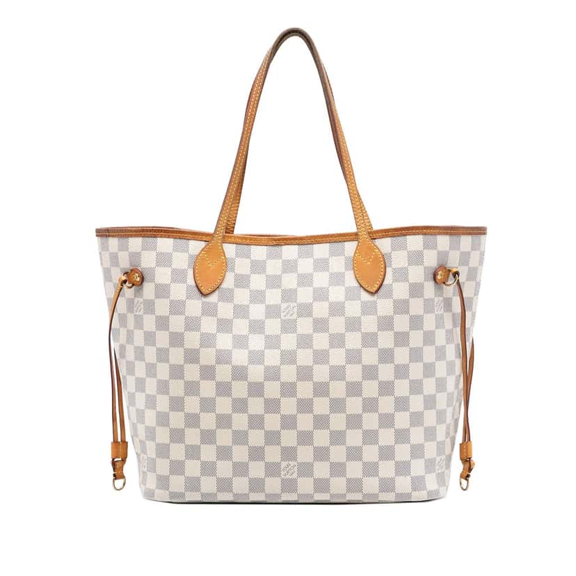 Louis Vuitton Damier Azur Neverfull MM White Very good condition - Front View