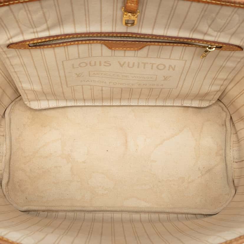Louis Vuitton Damier Azur Neverfull MM White Very good condition - Model View