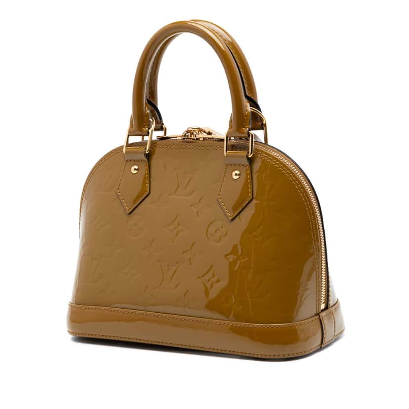 Louis Vuitton Monogram Vernis Alma BB Green Leather Very good condition - Back View
