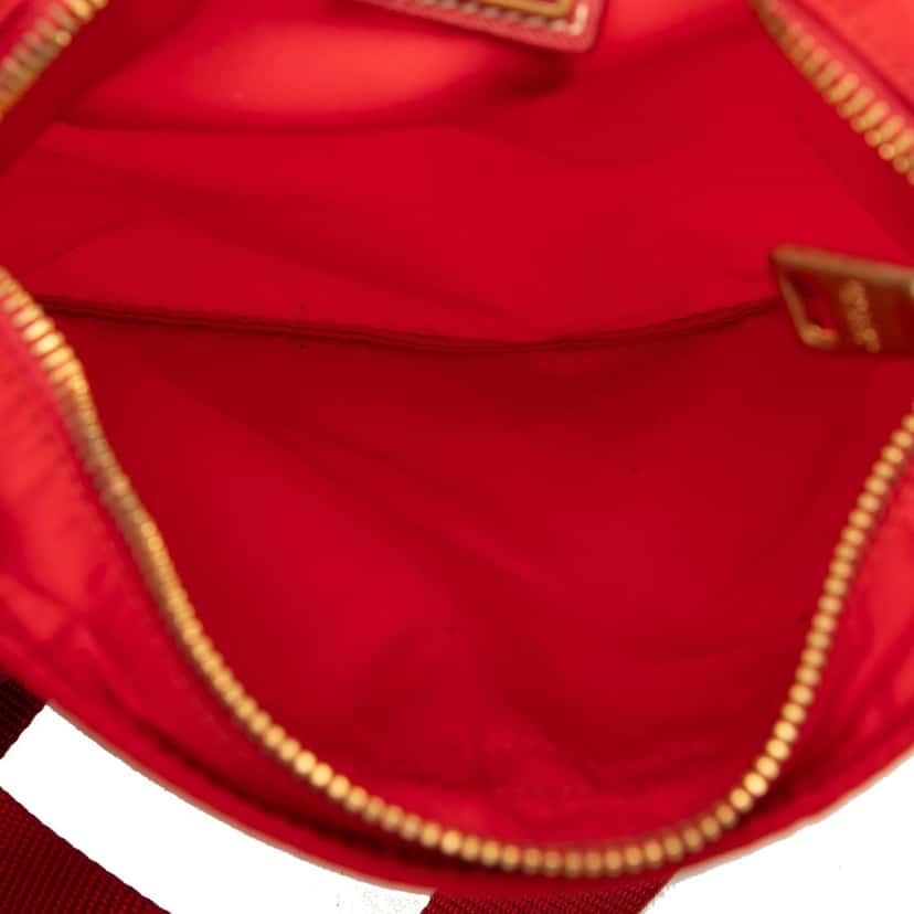 Prada Tessuto Zip Top Crossbody Red Very good condition - Model View