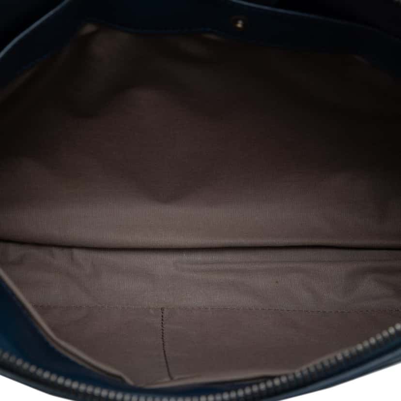 Bottega Veneta Nappa Intrecciato Line Stitch Clutch Blue Leather Very good condition - Model View