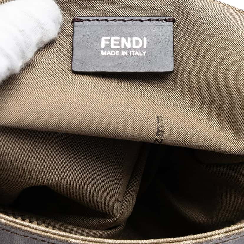 Fendi Zucca Coated Canvas Crossbody Beige Very good condition - Box View