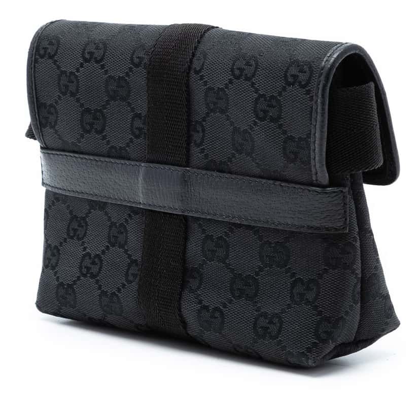 Gucci GG Canvas Belt Bag Black Very good condition - Back View