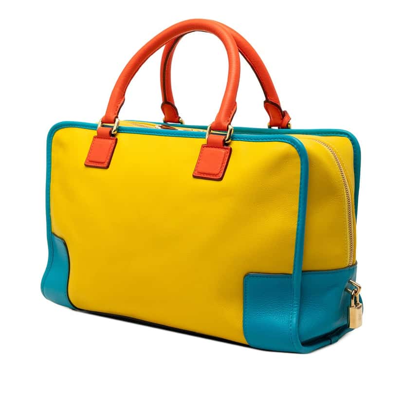 LOEWE Tricolor Leather Amazona 36 Yellow Leather Very good condition - Back View