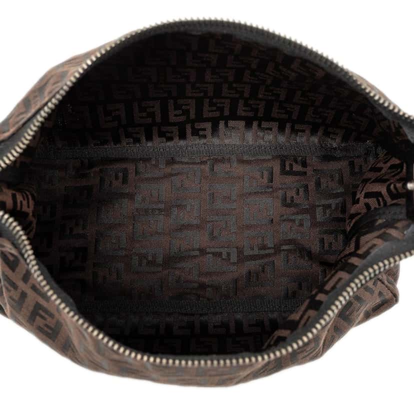Fendi Zucchino Canvas Handbag Brown Very good condition - Model View