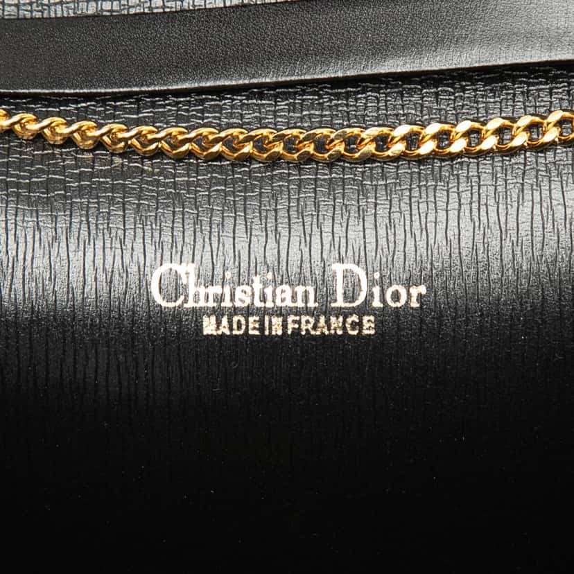 Dior Honeycomb Canvas Chain Flap Crossbody Black Very good condition - Box View
