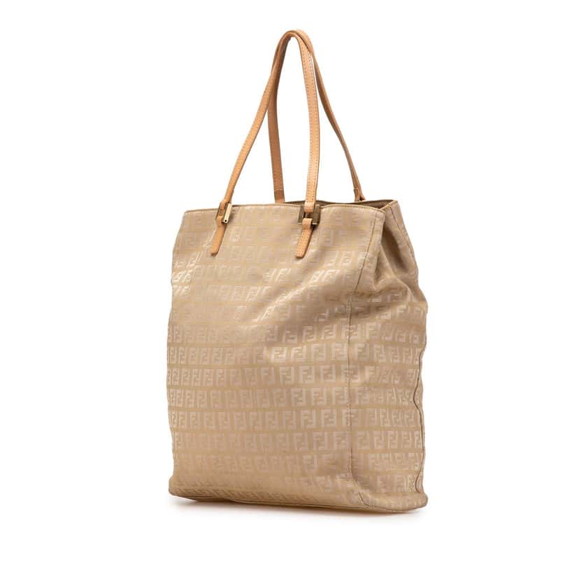 Fendi Zucchino Canvas Tote Beige Very good condition - Back View