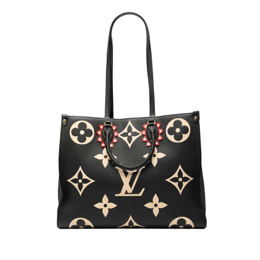 Louis Vuitton Monogram Empreinte Giant Crafty Onthego GM Black Leather Very good condition - Front View