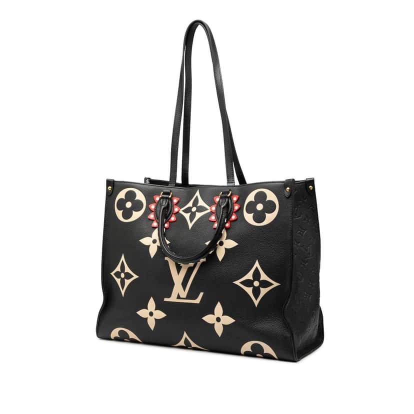 Louis Vuitton Monogram Empreinte Giant Crafty Onthego GM Black Leather Very good condition - Back View