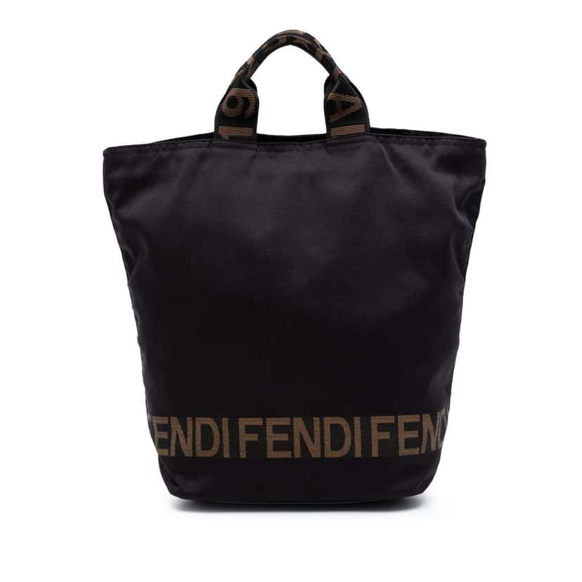 Fendi Nylon Tote Brown Very good condition - Front View