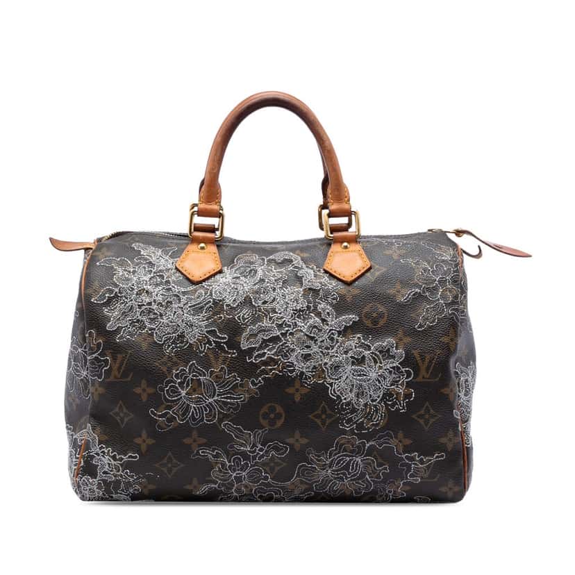 Louis Vuitton Monogram Dentelle Speedy 30 Brown Good condition - Front View
