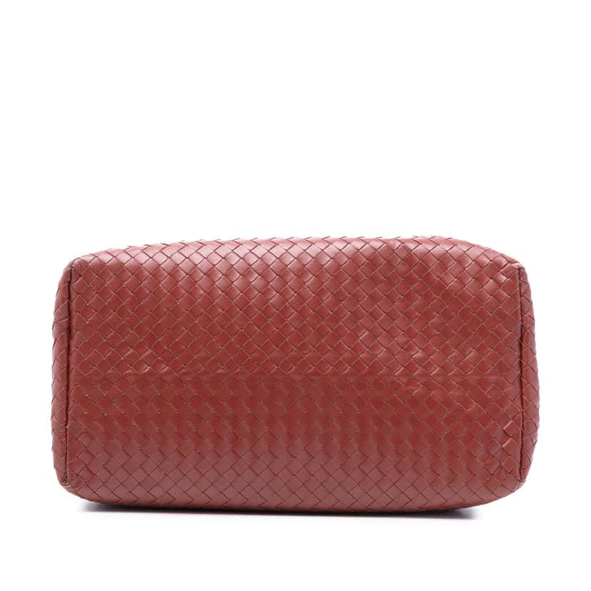 Bottega Veneta Medium Nappa Intrecciato Roma Tote Red Leather Very good condition - Inside View