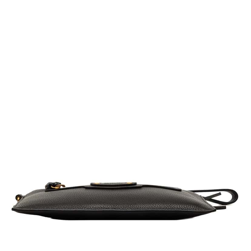 Balenciaga Grained Calfskin Neo Classic Pouch XS Black Leather Very good condition - Inside View