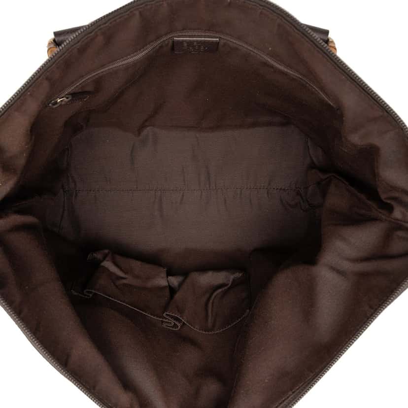 Gucci Leather Bamboo Satchel Brown Leather Very good condition - Model View