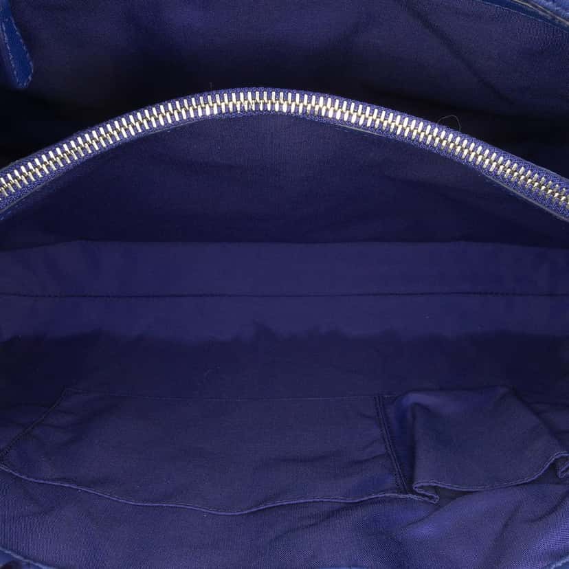 Dior Large Lambskin Cannage Lady Dior Soft Shopping Tote Blue Leather Very good condition - Model View