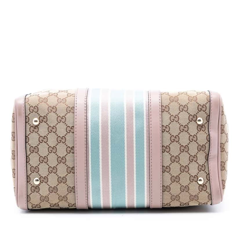 Gucci Medium GG Canvas Web Joy Boston Bag Beige Very good condition - Inside View
