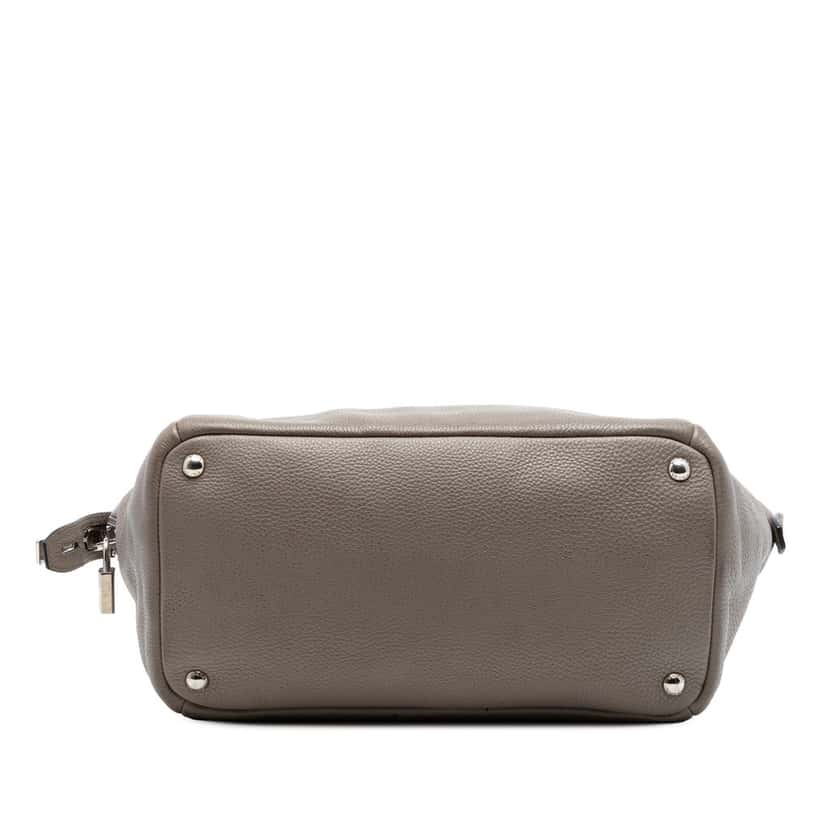 Prada Vitello Daino Double Handle Bag Brown Leather Very good condition - Inside View