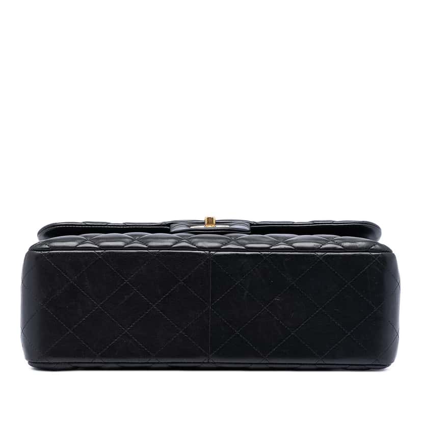 Chanel Jumbo Classic Lambskin Double Flap Black Leather Very good condition - Inside View