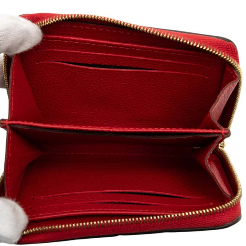 Louis Vuitton Monogram Empreinte Zippy Coin Purse Red Leather Very good condition - Model View