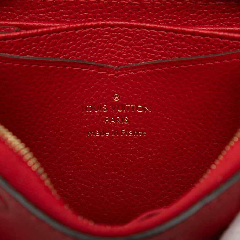 Louis Vuitton Monogram Empreinte Zippy Coin Purse Red Leather Very good condition - Box View
