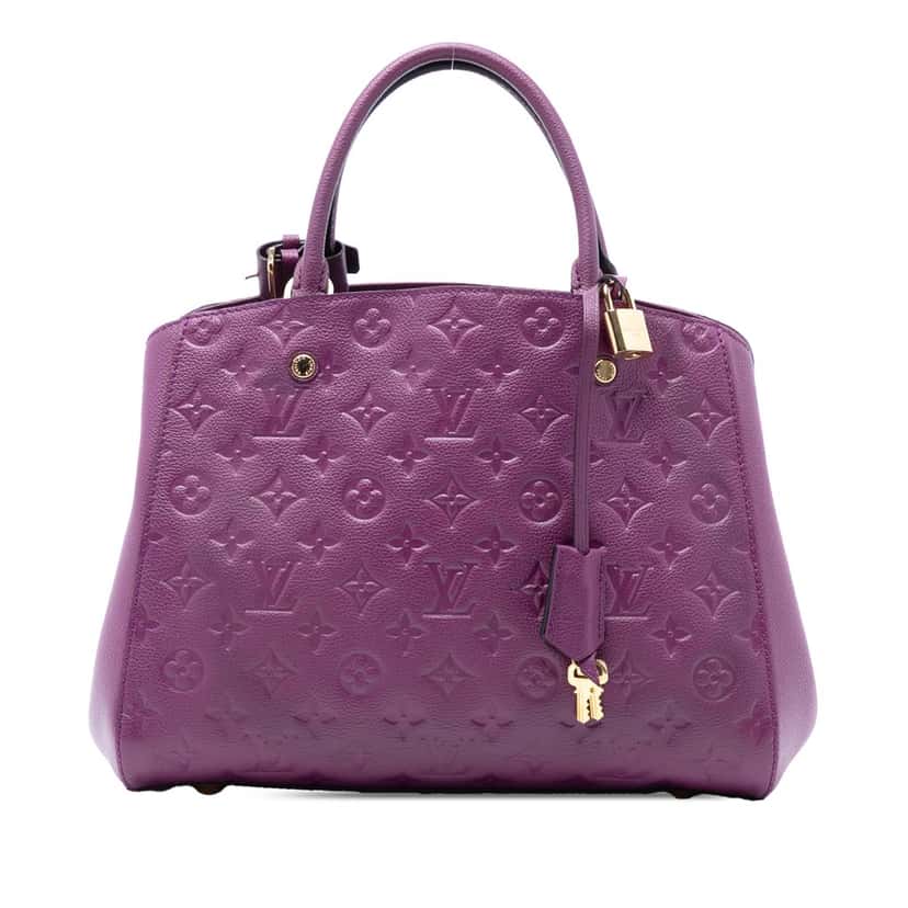 Louis Vuitton Monogram Empreinte Montaigne MM Purple Leather Very good condition - Front View