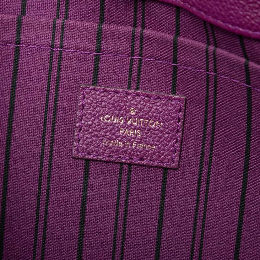 Louis Vuitton Monogram Empreinte Montaigne MM Purple Leather Very good condition - Box View