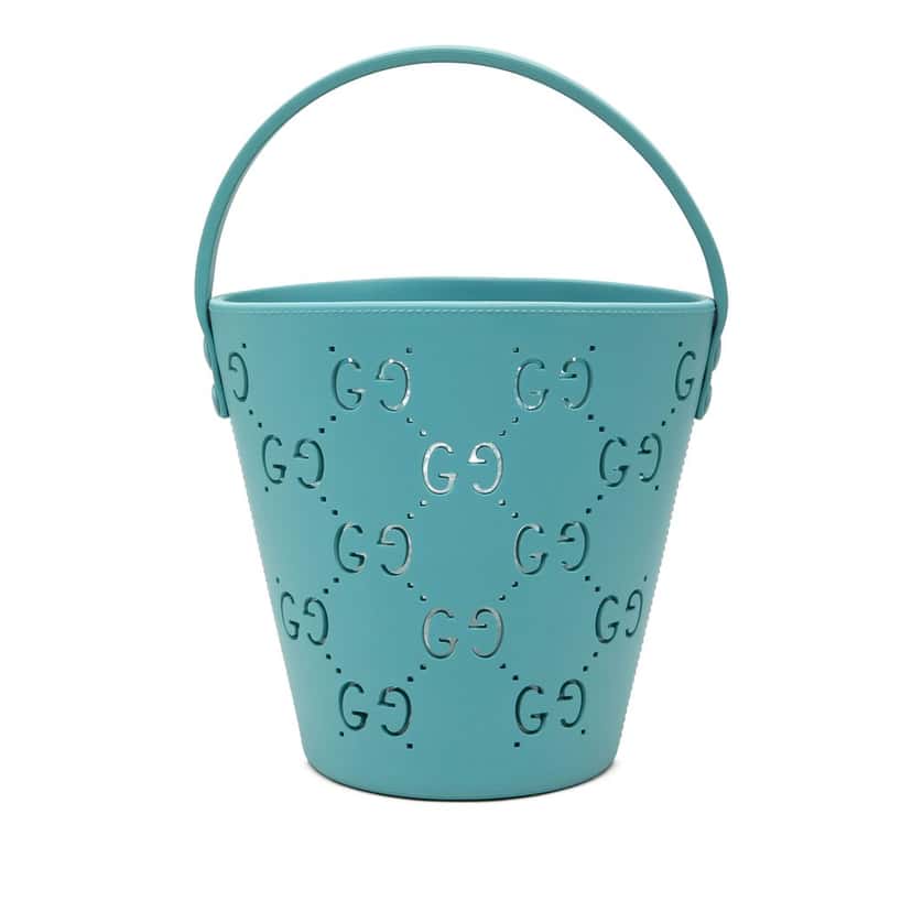 Gucci Kids GG Rubber Bucket Bag Blue Very good condition - Front View