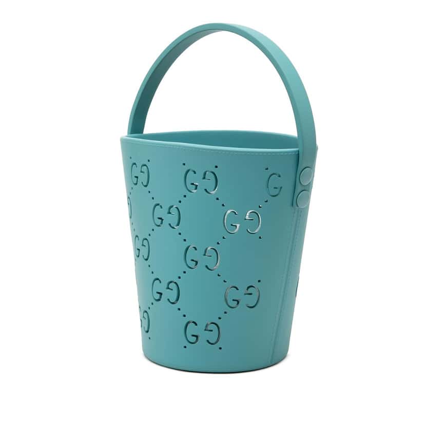 Gucci Kids GG Rubber Bucket Bag Blue Very good condition - Back View