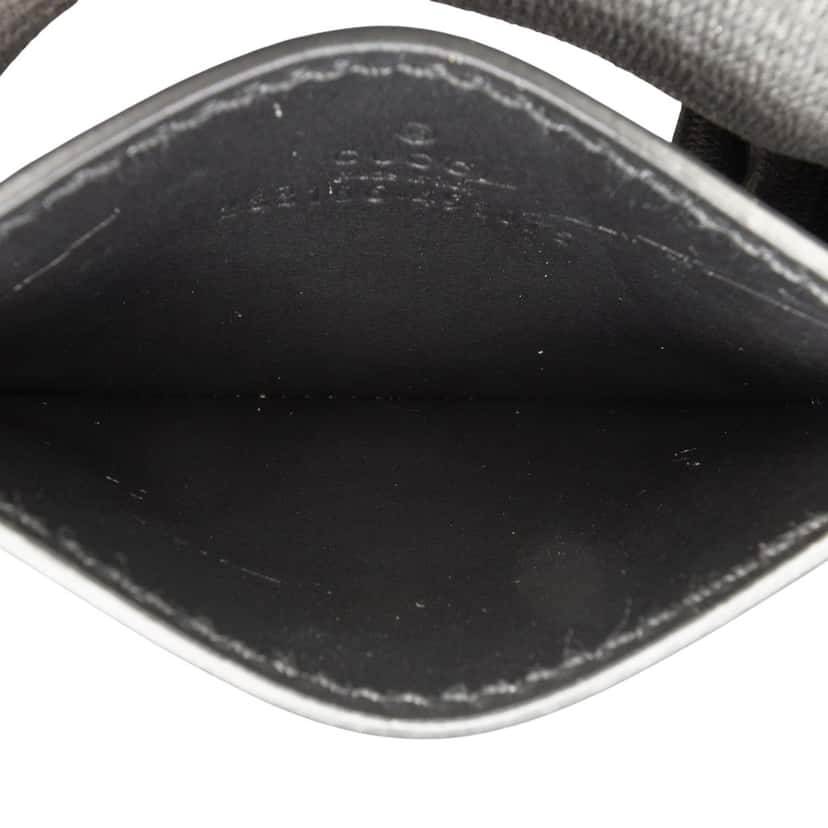 Gucci Guccissima Card Holder Black Leather Very good condition - Model View