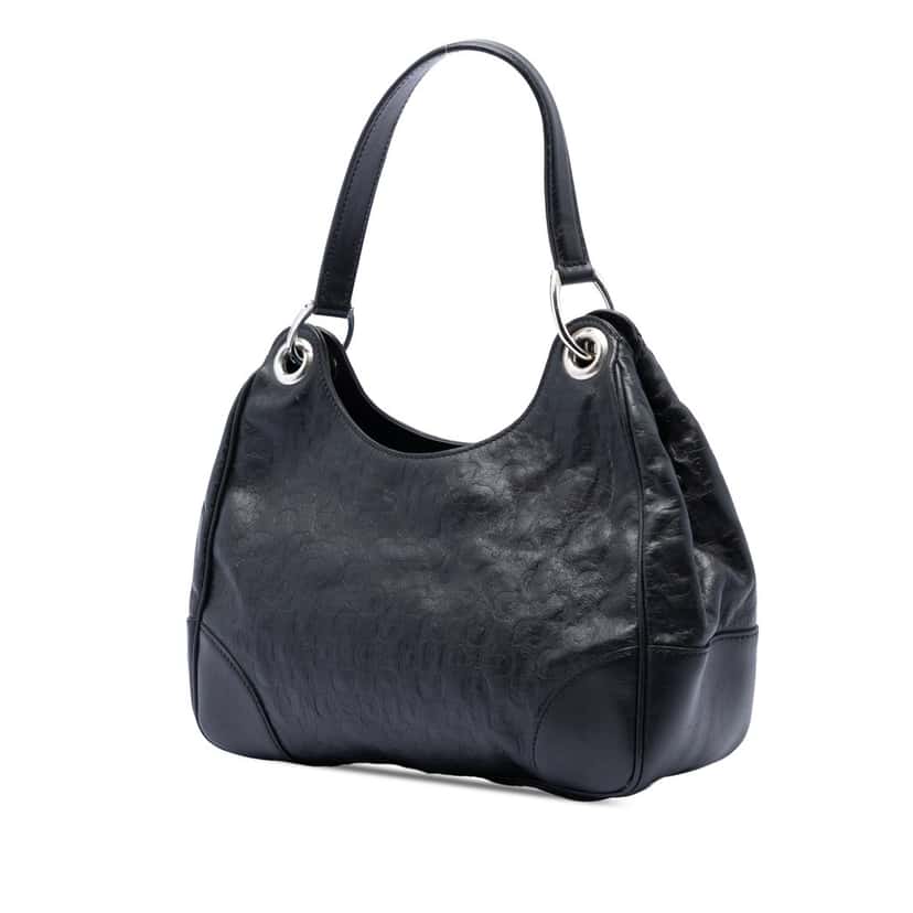 Gucci Horsebit Calfskin Colbert Shoulder Bag Black Leather Very good condition - Back View