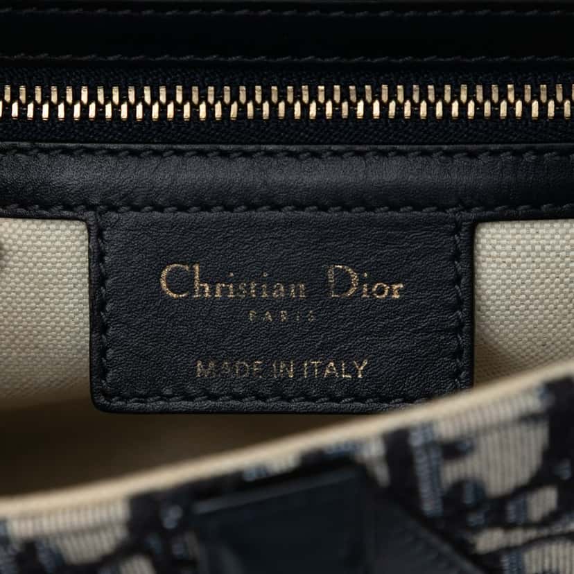 Dior Oblique Canvas Saddle Bag Blue Very good condition - Box View