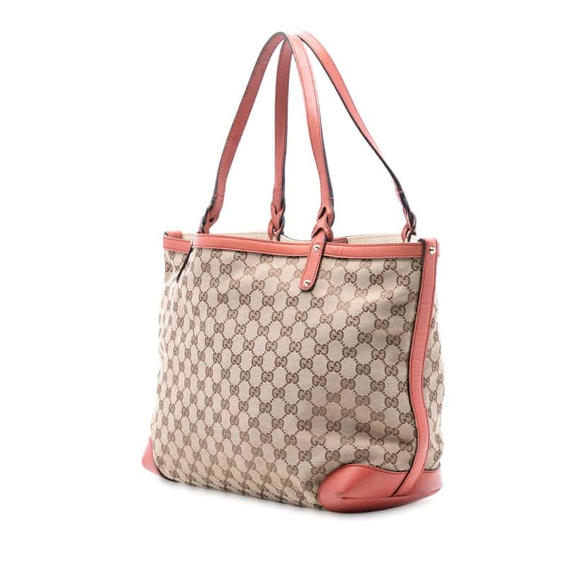 Gucci Medium GG Canvas Craft Tote Beige Very good condition - Back View